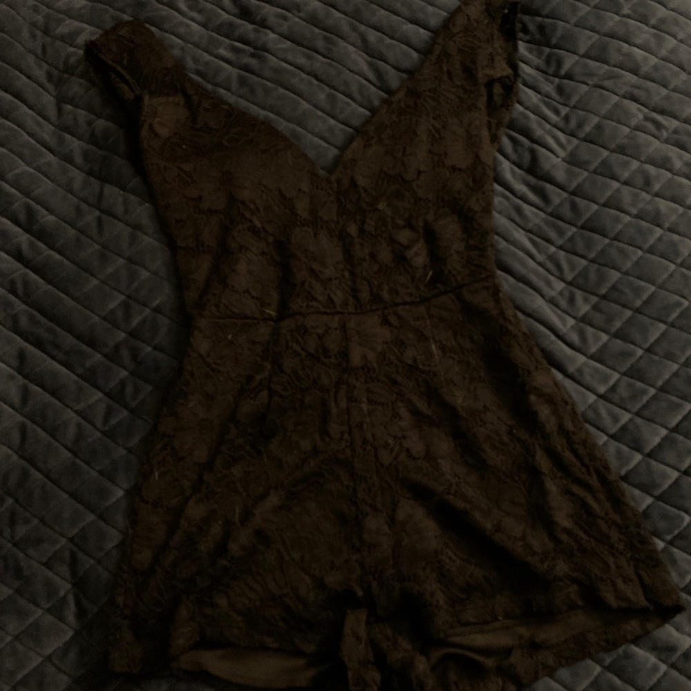 black lace romper